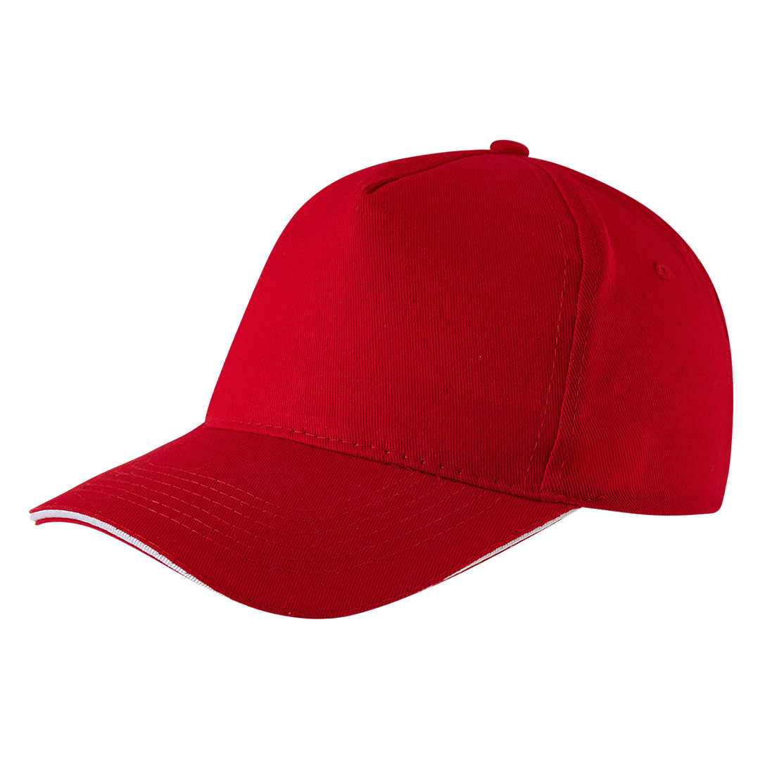 Cap mit fünf panels, klettverschluss