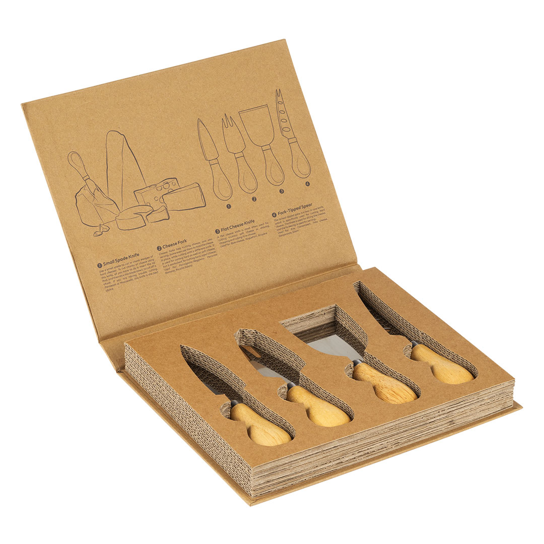 Käse-Set mit Holzgriffen, 4/1