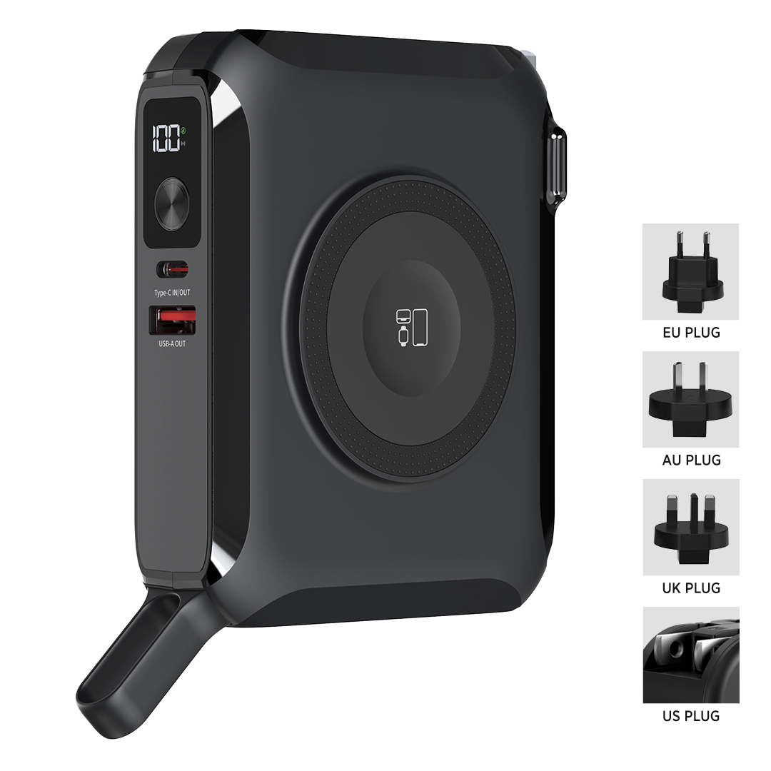 Universelles Reiseladegerät/Laptop-Powerbank, 15.000 mAh, PD 65W, mit Magnet