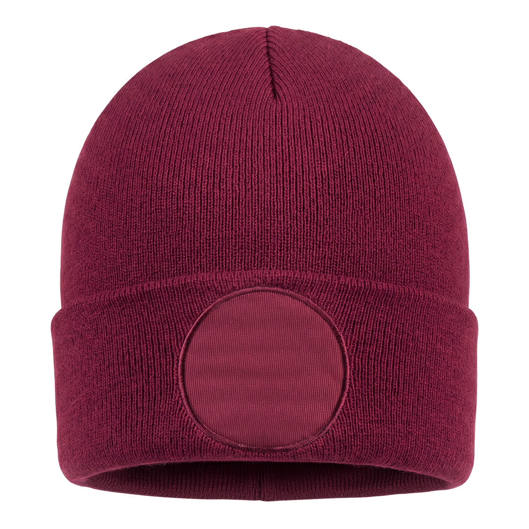 Wintermütze mit runder Aufnäher